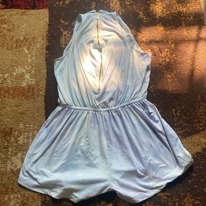 Blue and purple romper